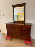 Houten kast met grote spiegel (kunnen ook los), Huis en Inrichting, Kasten | Dressoirs, Ophalen, Zo goed als nieuw, 25 tot 50 cm