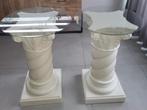 Te koop  2 piilaren met glasplaat, Huis en Inrichting, Woonaccessoires | Zuilen en Pilaren, Ophalen of Verzenden, Zo goed als nieuw