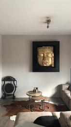 Luxe ROFRA HOME Wanddecoratie Goud Zwart Buddha Ornament, Huis en Inrichting, Woonaccessoires | Boeddhabeelden, Ophalen, Zo goed als nieuw