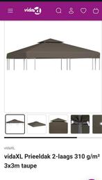 VidaXL Prieel Dak 3x3m Antraciet - Nieuw in Doos, Tuin en Terras, Minder dan 4 meter, Nieuw, Paviljoen, Minder dan 5 meter