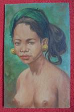Hasim.Indonesië. Naakte schoonheid, Antiek en Kunst, Kunst | Schilderijen | Klassiek, Ophalen of Verzenden