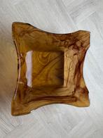 Davidson Cloud Glas Schaal Vierkant Amber, Antiek en Kunst, Ophalen of Verzenden
