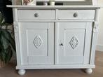Mooi brocante kast met 2 deurtjes en 2 lades, Huis en Inrichting, Kasten | Dressoirs, Ophalen, Zo goed als nieuw, 25 tot 50 cm