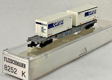 Fleischmann 8252 SBB-Cargo met 2xCargo Domino containers 20" beschikbaar voor biedingen