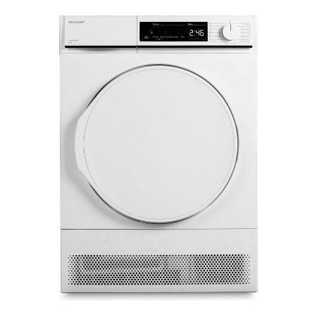 Sharp condensdroger KDNCB8S7PW91B, Witgoed en Apparatuur, Wasdrogers, Nieuw, Condens, Voorlader, 8 tot 10 kg, Minder dan 85 cm
