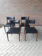 set van 4 Aksel Bender bovenkamp 4 vintage stoelen eetkamer, Huis en Inrichting, Stoelen, Gebruikt, Ophalen of Verzenden