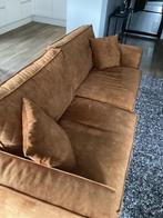 Riviera Maison Bank en fauteuils Cognac kleur, Ophalen, Driepersoons, 75 tot 100 cm, Zo goed als nieuw