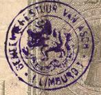 Duitsland 1 mark 1936 met inleverstempel Belgie 1945, Verzenden, Duitsland