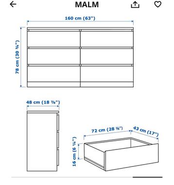 IKEA Malm ladekast - 6 lades - afbeelding 5