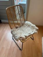 Stoeltje met kleedje, Huis en Inrichting, Stoelen, Ophalen, Gebruikt, Bruin, Riet of Rotan