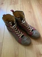 Damesboots bordeaux/taupe wijdte C, maat 39,5, Overige kleuren, Verzenden, The Bird, Zo goed als nieuw
