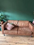 Bruine cognac bank, Huis en Inrichting, Ophalen, Zo goed als nieuw, 75 tot 100 cm, 150 tot 200 cm