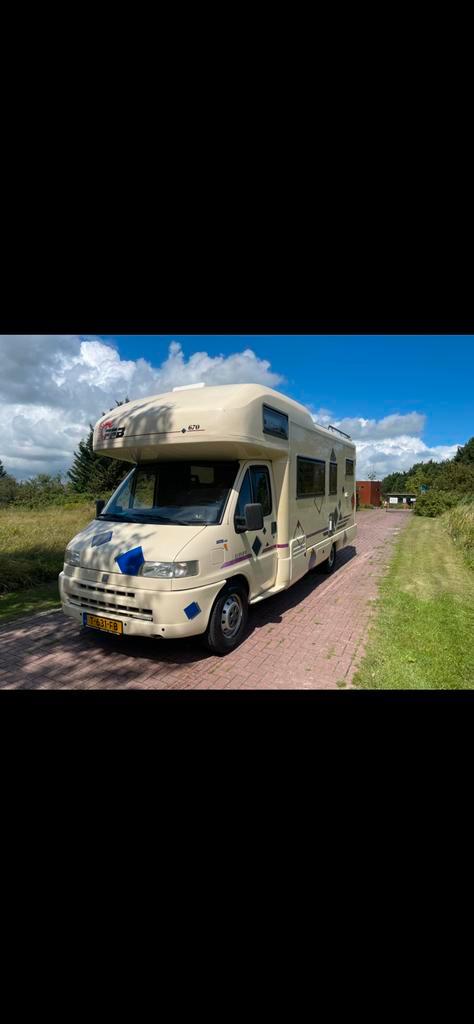 Fiat Ducato 2.5 TDI FFB 670,6 slaap plekken,xxlgarage, Caravans en Kamperen, Campers, Particulier, Half-integraal, Fiat, Verzenden