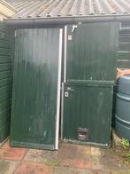 Zware dubbele boerderij buitendeuren, Doe-het-zelf en Verbouw, Deuren en Horren, Ophalen, Gebruikt, 120 cm of meer, Buitendeur