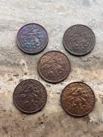 5 x 1 cent 1937-38-39-40-41 Wilhelmina, zeer mooie kwaliteit, Ophalen of Verzenden, Koningin Wilhelmina, Setje