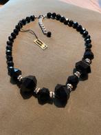 Mooie vintage zwarte Genuine Lucite ketting, Sieraden, Tassen en Uiterlijk, Kettingen, Ophalen of Verzenden, Zo goed als nieuw