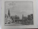 4 / Arnhem Grote Markt stadhuis  en de kerk van J.C. Philips, Antiek en Kunst, Kunst | Etsen en Gravures, Ophalen of Verzenden