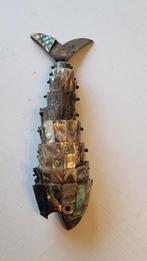Vintage Abalone Flessenopener Vis Mexico Parelmoer, Antiek en Kunst, Ophalen