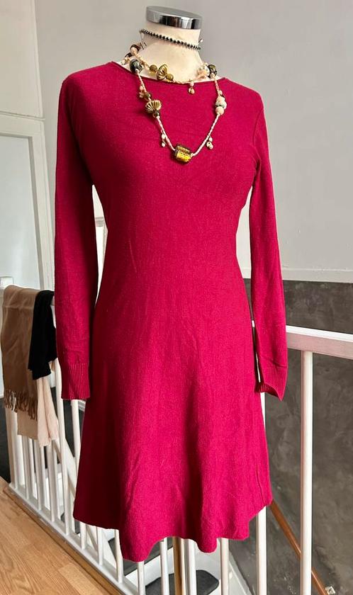 Jurk genreide stof maat 40, Kleding | Dames, Jurken, Zo goed als nieuw, Maat 38/40 (M), Rood, Boven de knie, Ophalen of Verzenden