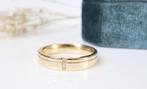14 Karaat Gouden Dames (Trouw)Ring Met Diamant, Ophalen of Verzenden, Met edelsteen, Dame, Goud