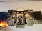 5-luik Canvas Schilderij - Buddha, Ophalen, 50 tot 75 cm, Zo goed als nieuw, Schilderij
