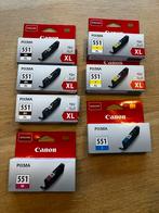 7 nieuwe Canon Pixma cartridge in doos  - 551, Nieuw, Ophalen of Verzenden