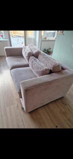 2,5 zits velours roze bank, Huis en Inrichting, Banken | Bankstellen, Ophalen, Gebruikt, Boho, 75 tot 100 cm