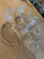 4 Dubbelwandige Theeglazen, Ophalen, Glas of Glazen, Effen, Glas