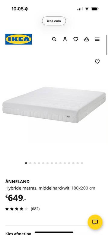 Zwart IKEA bedframe incl. 180x200 matras - zo goed als nieuw - afbeelding 8