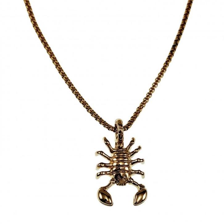 60cm x 3mm Jasseron Ketting + Schorpioen Hanger Unisex Vergu, Sieraden, Tassen en Uiterlijk, Kettingen, Nieuw, Overige materialen