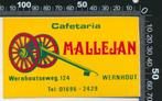 Sticker: Cafetaria Mallejan - Wernhout, Ophalen of Verzenden