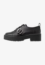 Zwarte leren schoenen, Zwart, Lage of Enkellaarzen, Nieuw, Ophalen of Verzenden