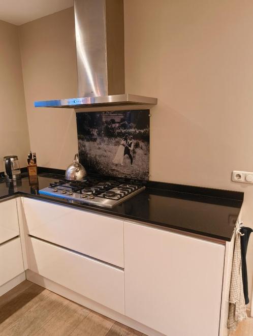 Keuken(deel) hoogglans wit, incl. div. apparatuur, Huis en Inrichting, Keuken | Complete keukens, Gebruikt, Enkelwandige keuken