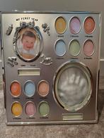 Fotolijst Zilver Baby 1e jaar met kleiafdruk, Ophalen, Nieuw