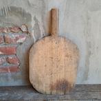 Brocante oude houten snijplank broodplank met steel *Etage3*, Gebruikt, ., Ophalen of Verzenden, .