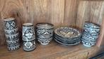 Marokkaans Aardewerk Servies - Handgemaakt, Huis en Inrichting, Gebruikt, Ophalen of Verzenden, Overige stijlen, Aardewerk