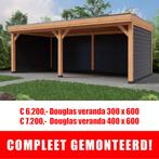 Douglas overkapping compleet geïnstalleerd | 6x3 of 6x4 m, Ophalen, Nieuw, Veranda