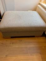 Poef Ikea grijs/beige gemêleerd incl opbergruimte, Huis en Inrichting, Vierkant, Zo goed als nieuw, 100 tot 125 cm, Stof