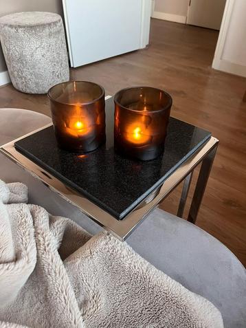 Bijzettafel- Cocktail table Marmer/Chroom Eric Kuster stijl beschikbaar voor biedingen