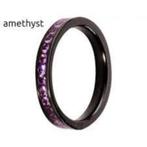 Melano style ring Size: 19mm- (Pink Amethist), IJzer of Staal, 19 tot 20, Paars, Nieuw