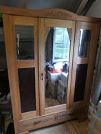Antieke slaapkamer bed+nachtkasje+klerenkast, Ophalen, Gebruikt, Tweepersoons