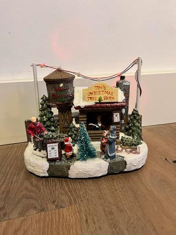 Kerstdorp Kerstboom Verkoper beschikbaar voor biedingen