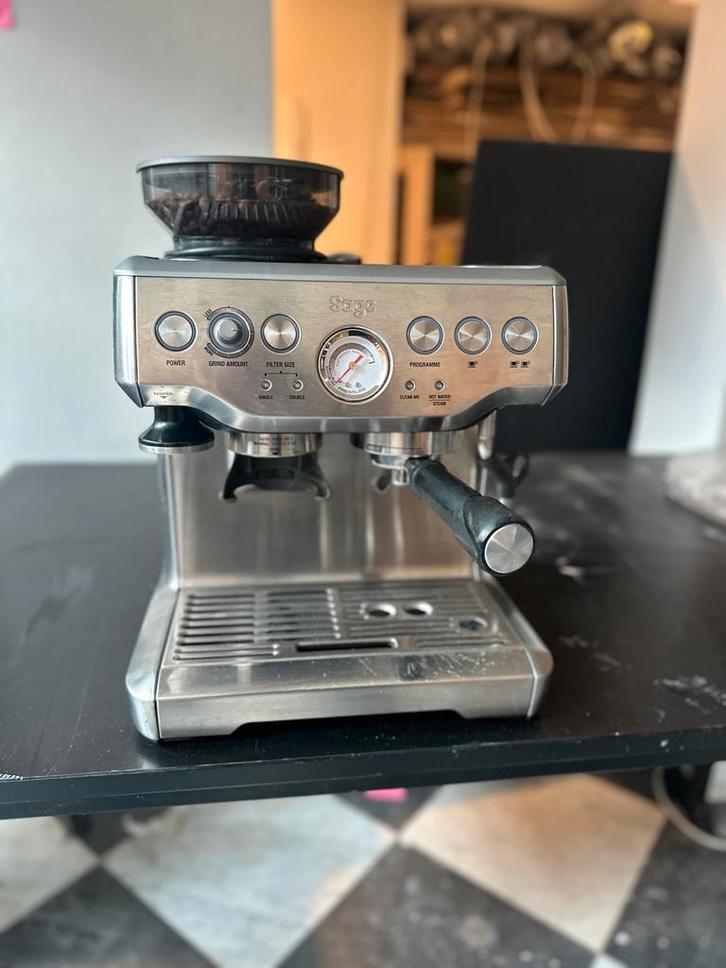 Sage Barista Express RVS - Refurbished Espresso Machine, Witgoed en Apparatuur, Koffiezetapparaten, Refurbished, Koffiebonen, Espresso apparaat