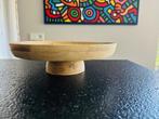 Houten decoratie schaal /plateau op voet - Nieuw, Schaal, Rond, Nieuw, Ophalen of Verzenden