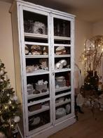 Brocante grote vitrinekast, Ophalen, Zo goed als nieuw, 25 tot 50 cm