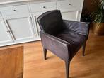 Vier mooie leren stoelen zwart, Huis en Inrichting, Fauteuils, Ophalen, Gebruikt, Minder dan 75 cm, Leer