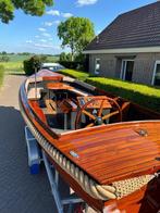 Volledig gerestaureerde luxe klassieke vlet- uniek exemplaar, Watersport en Boten, Sloepen, Ophalen, 10 tot 30 pk, Binnenboordmotor