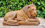 Gietijzeren beeld leeuw tot in detail gegoten nieuw., Tuin en Terras, Tuinbeelden, Ophalen of Verzenden, Nieuw, Metaal, Dierenbeeld