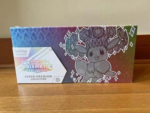 Prismatic Evolutions Super Premium Collection Sealed, Hobby en Vrije tijd, Verzamelkaartspellen | Pokémon, Nieuw, Boosterbox, Foil