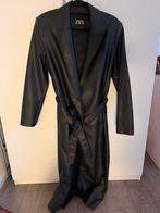 Zara Lange Jas Imitatieleer Maat M, Maat 38/40 (M), Zwart, Ophalen of Verzenden, Zo goed als nieuw